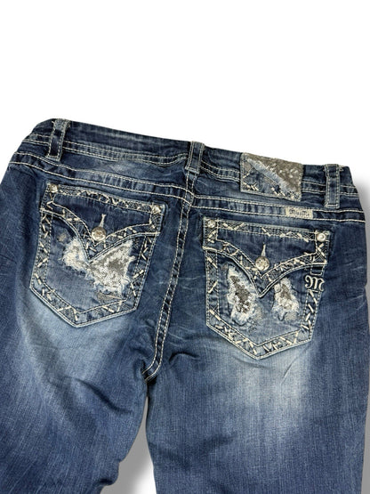 Miss Me Cropped Jeans – Blau – EU 38 