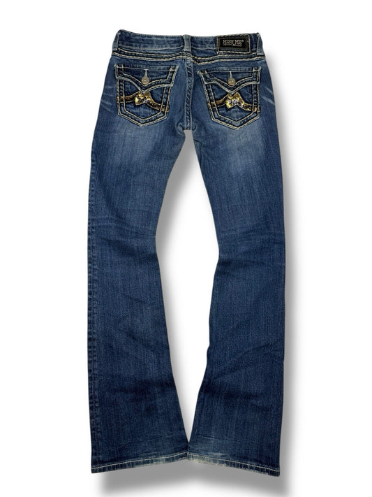 Miss Me Denim Brand Jeans – Blau – W26 / EU 36 – Flared Bootcut