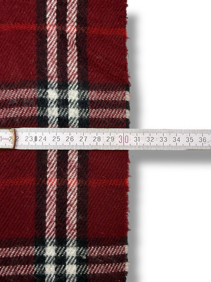 Burberry Schal – Rot – Classic Check – 100 % Lammwolle (Original)