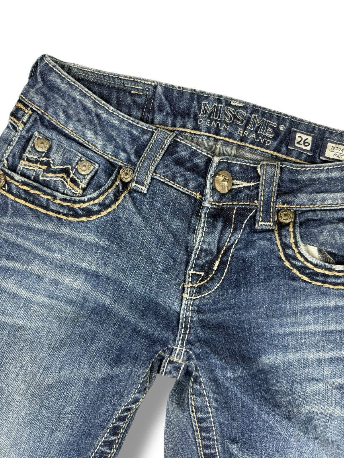 Miss Me Denim Brand Jeans – Blau – W26 / EU 36 – Flared Bootcut