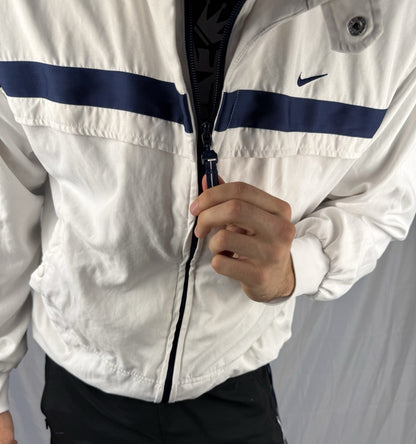 Vintage Nike Jacke – Weiß – Größe L (2000er Jahre) full zip white