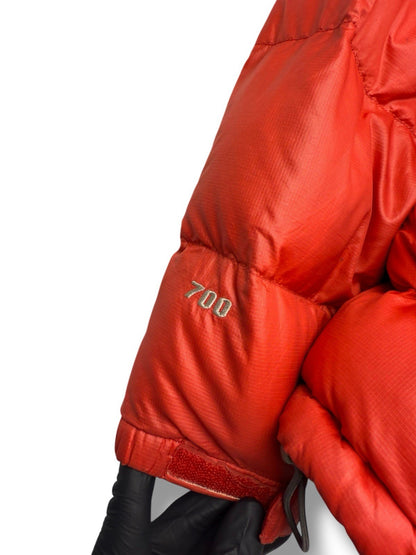 The North Face Puffer Jacket – Rot – Größe S (Label 85) – 700 Fill