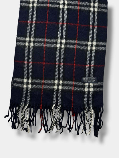 Burberry Schal – Dunkelblau/Marine – 100 % Lammwolle