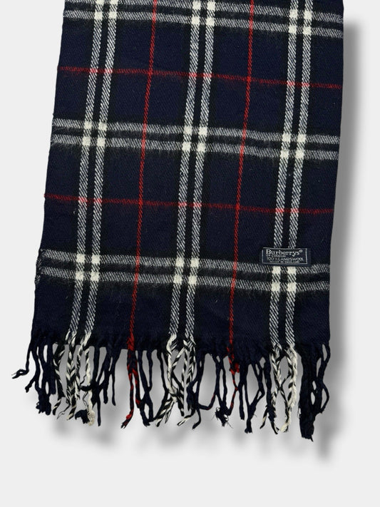 Burberry Schal – Dunkelblau/Marine – 100 % Lammwolle