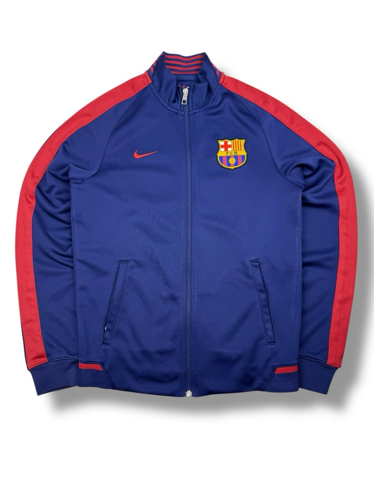 Nike FC Barcelona Track Jacket – Marineblau mit Roten Streifen – Herren L