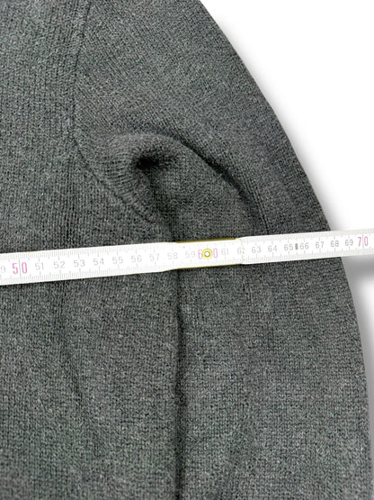 Ralph Lauren Quarter Zip – Schwarz-Grau – Größe L – Heavyweight Cotton