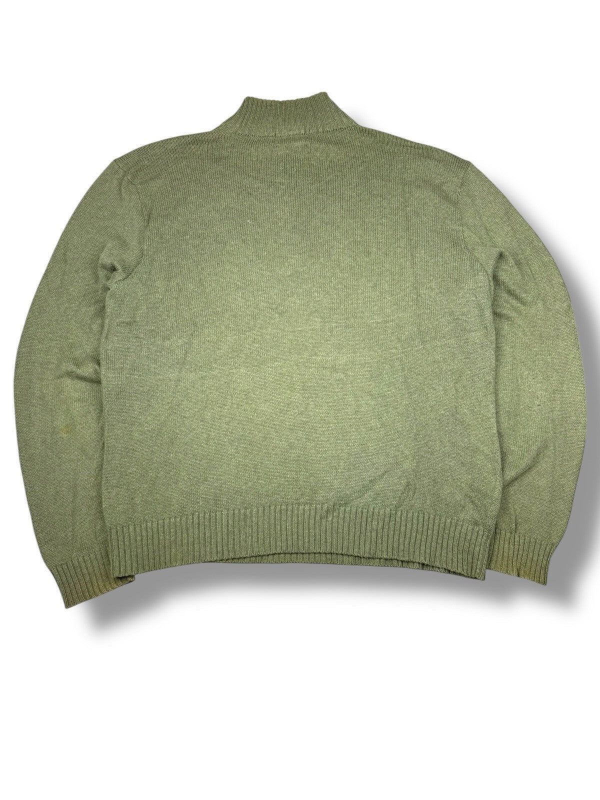 Ralph Lauren Sweater – Grün – Größe XL – Heavyweight Cotton Quarter ZIP Pullover