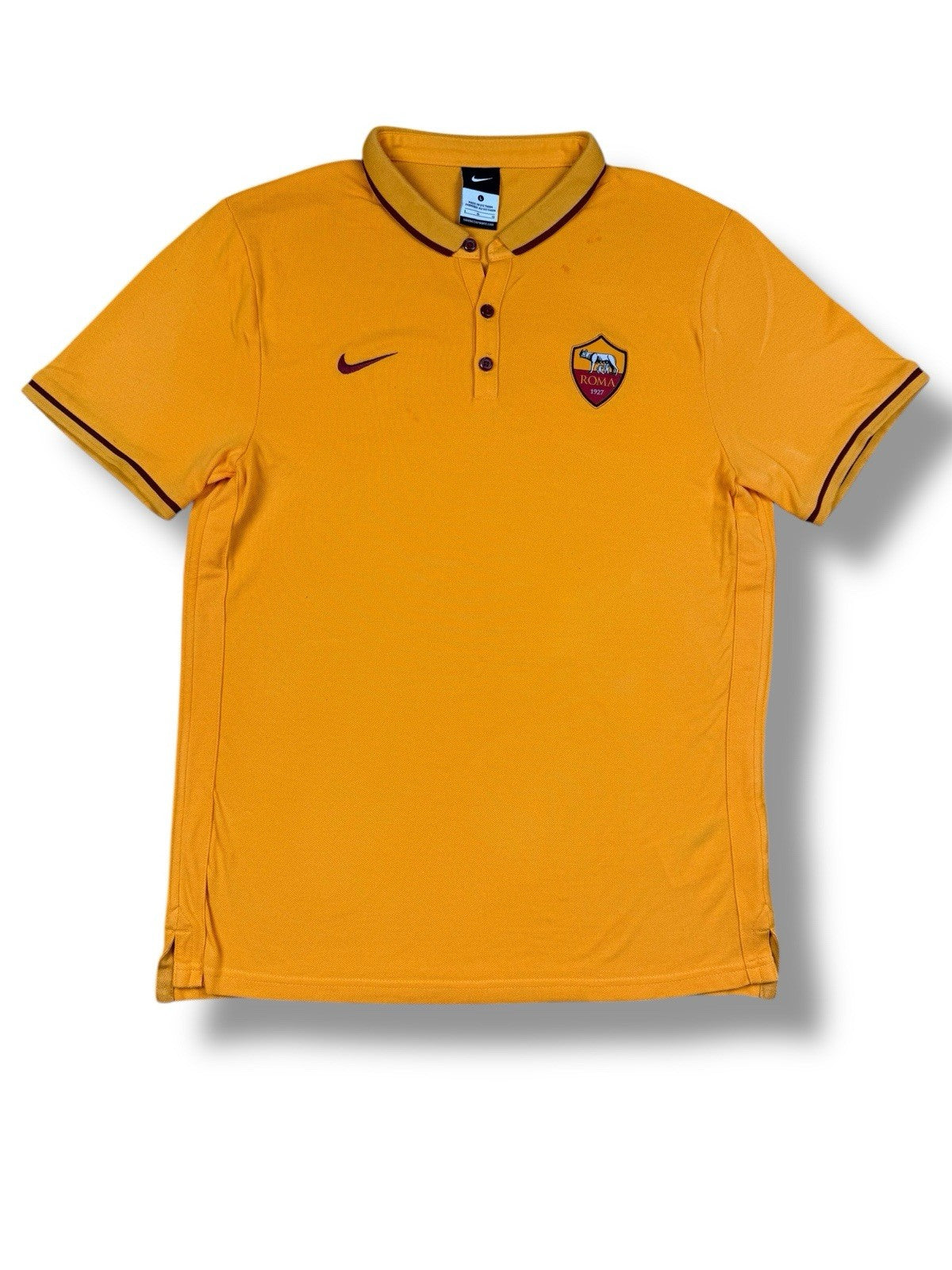 AS Roma Polo Shirt – Orange – Nike – Größe L