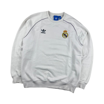 Adidas Real Madrid sweater weiß vintage S