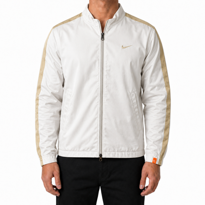 Nike Track Jacket – Weiß/Gold – Damen L (Baggy Fit) premium