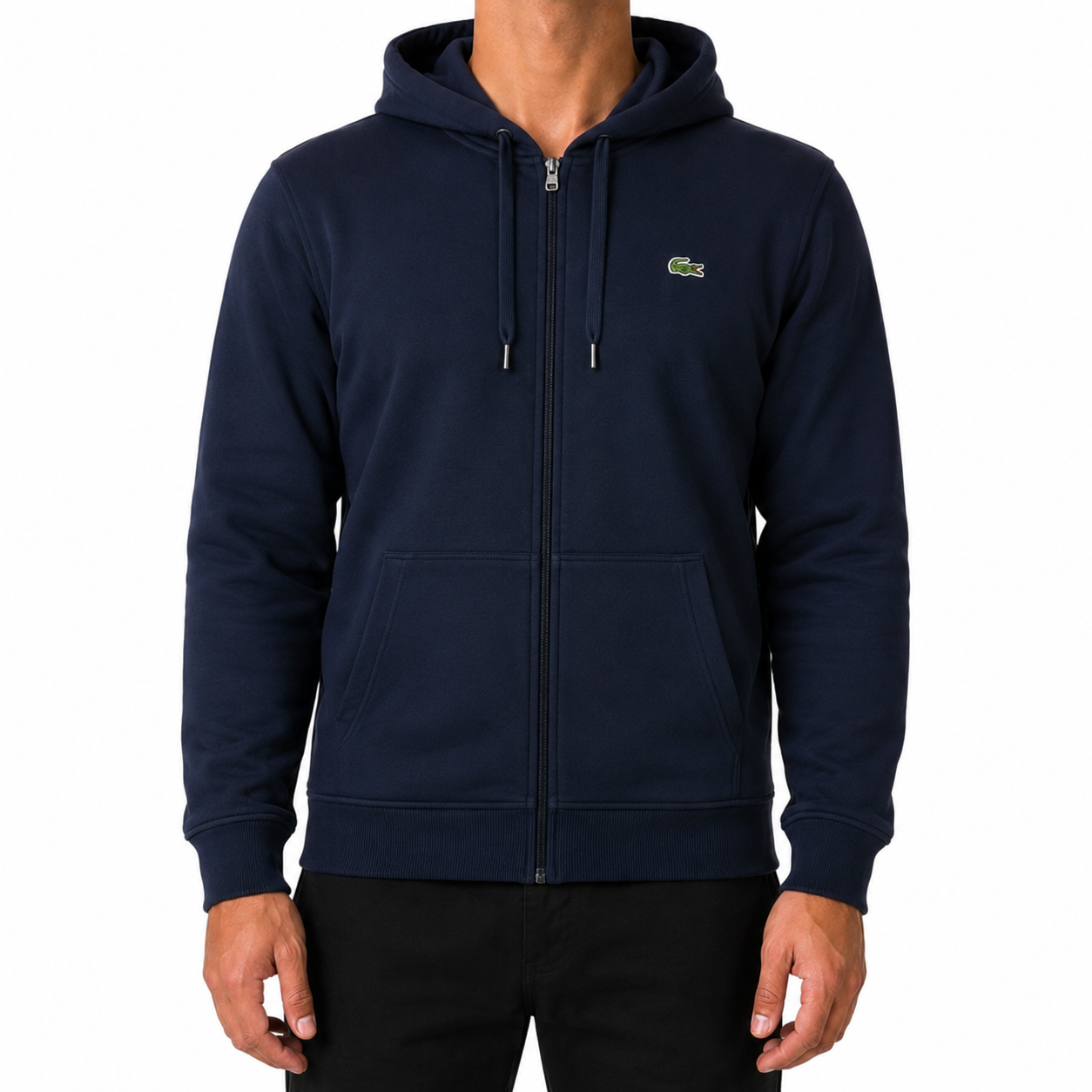 Lacoste Sport – Zip-Pullover – Navyblau – Größe M