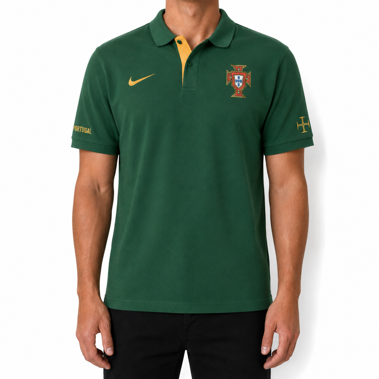 Nike – Portugal Polo Shirt – Grün – Größe M